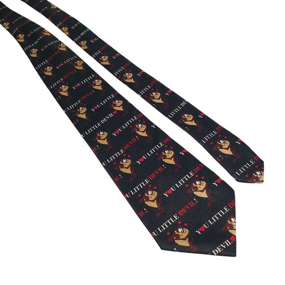 Looney Tunes Taz Mania Devil Warner Bros Cartoon Character Tie Novelty Necktie - Picture 1 of 5